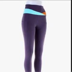 Marmot 7/8 Leggings Purple Blue Orange Size Small